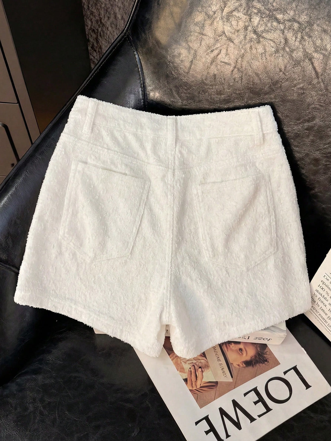 Pantaloni scurți SHEIN, alb
