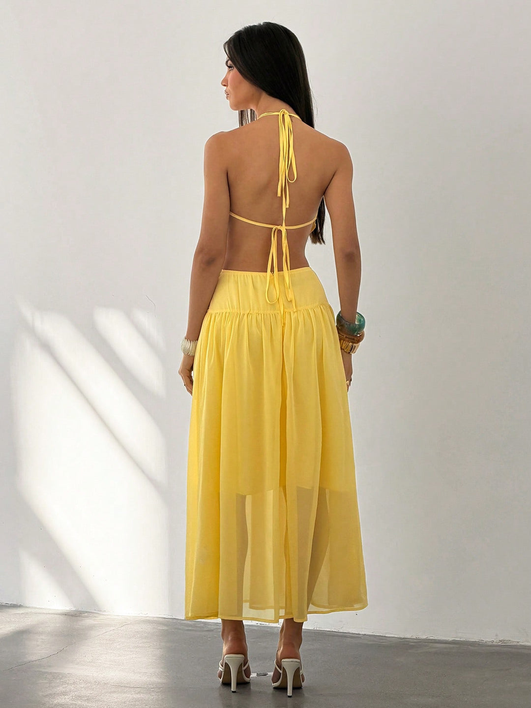 Rochie maxi SHEIN, galben