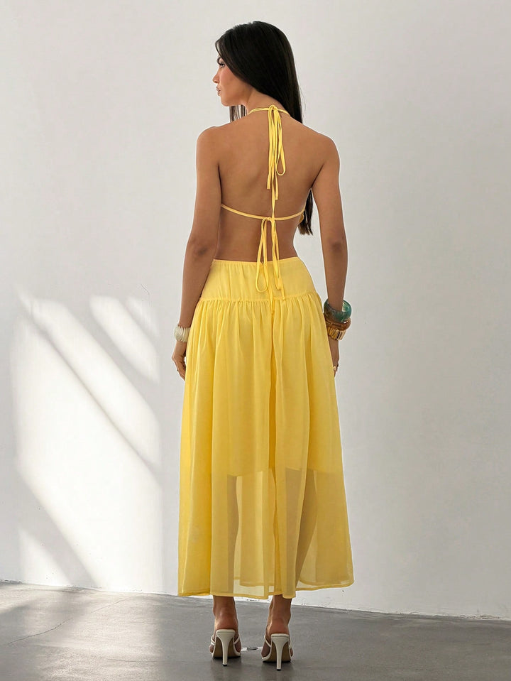 Rochie maxi SHEIN, galben