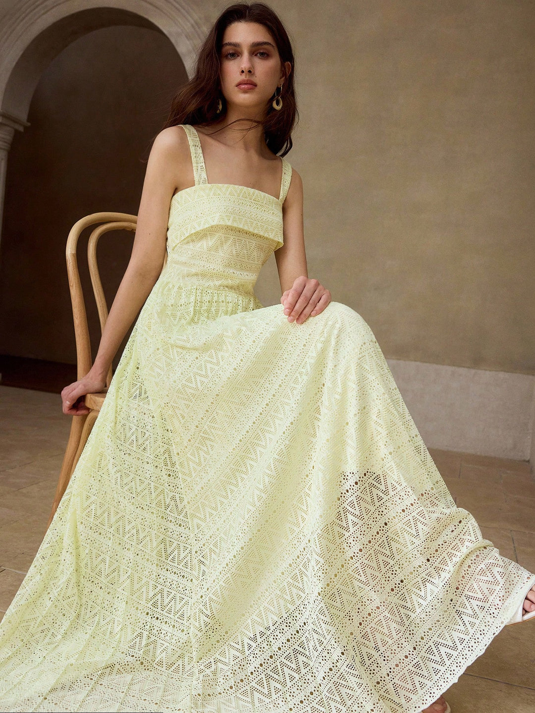 Rochie maxi SHEIN, galben
