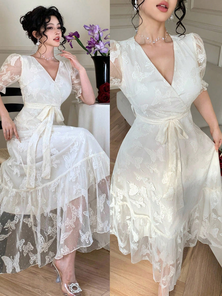 Rochie midi SHEIN, bej