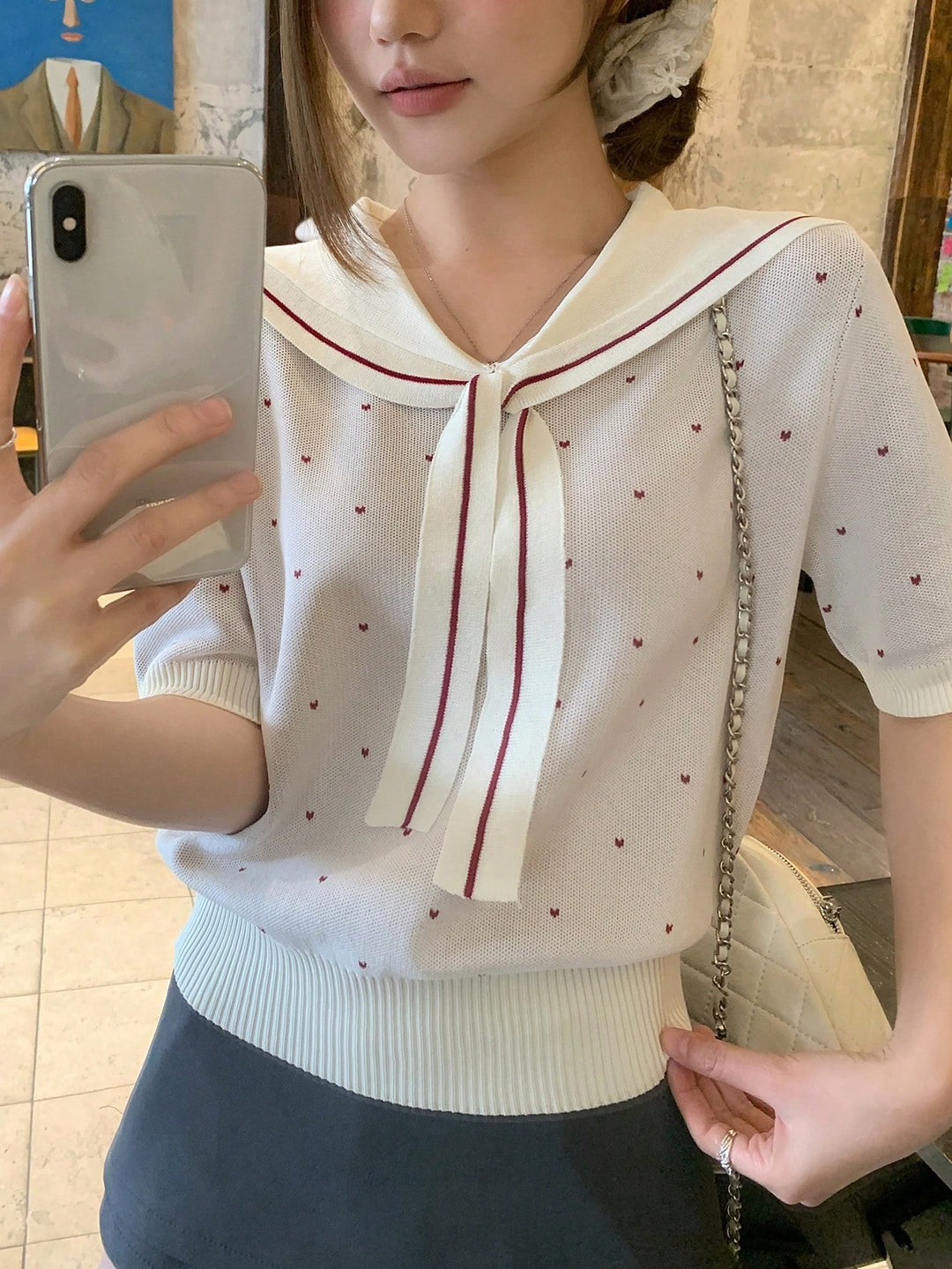 Bluza tricotată SHEIN, portocaliu