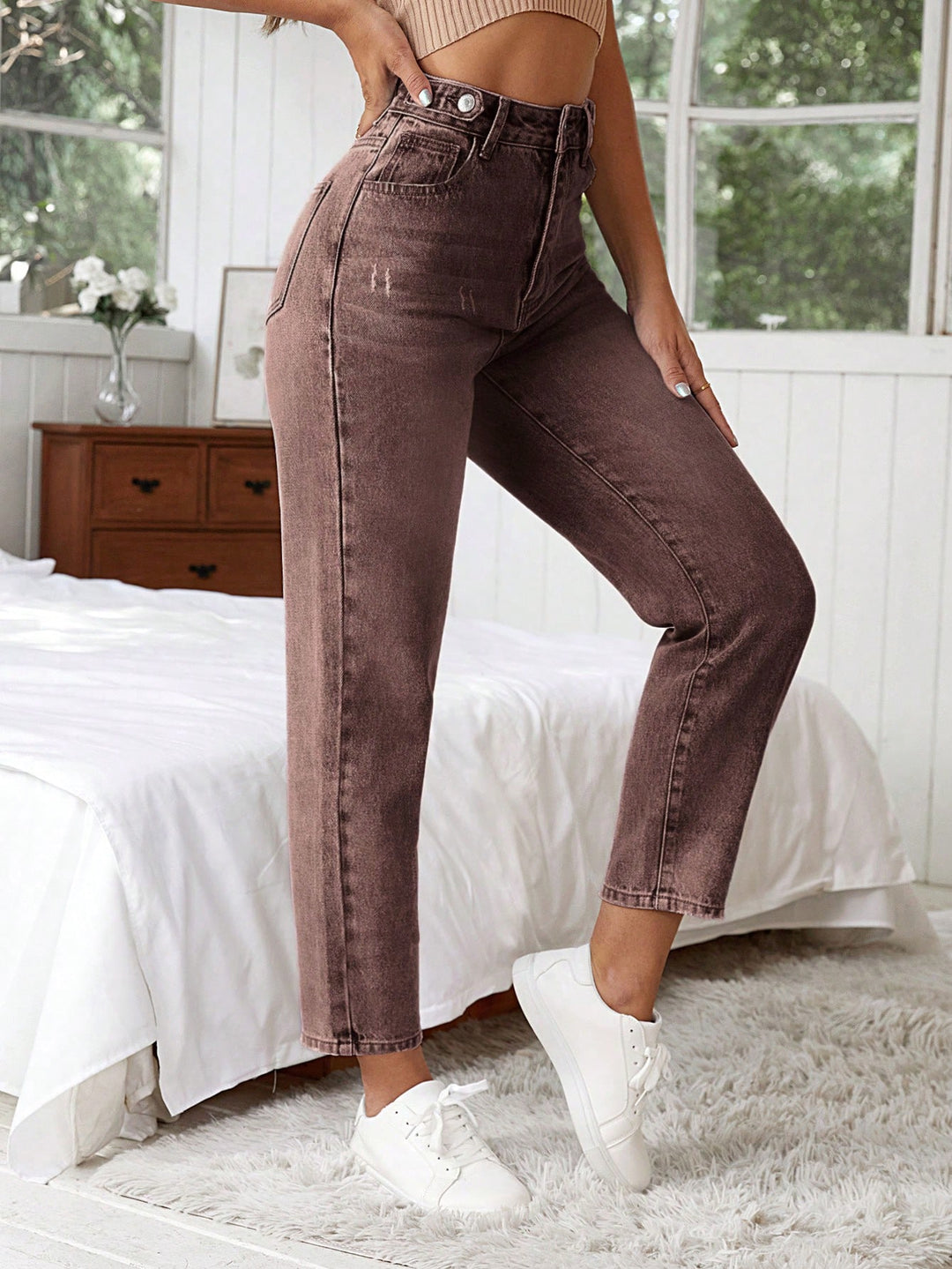 Jeans SHEIN, maro