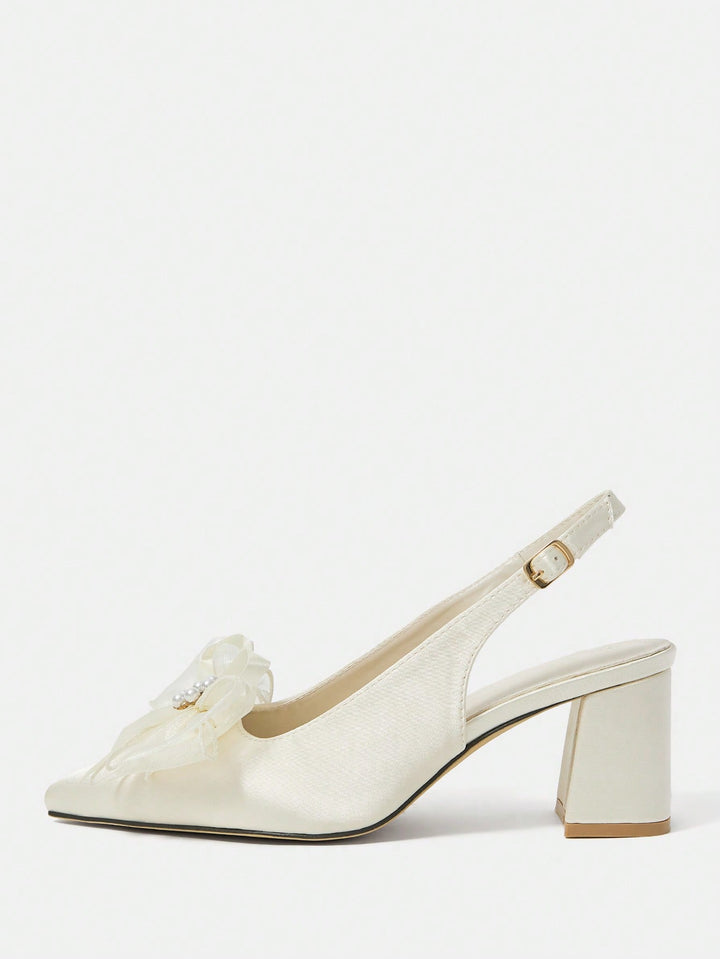 Pantofi cu toc SHEIN, alb