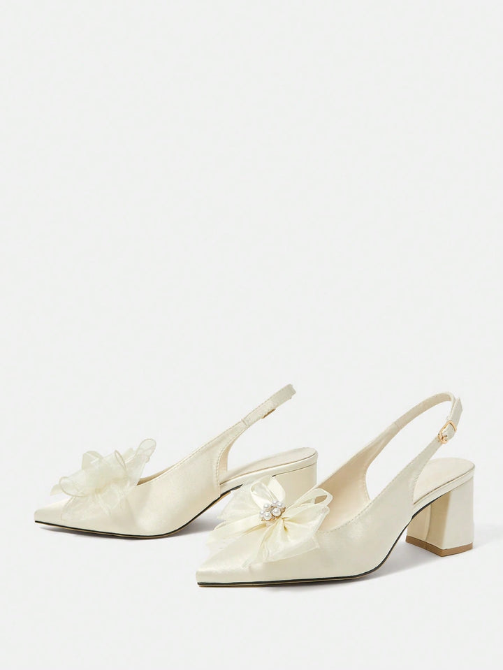 Pantofi cu toc SHEIN, alb