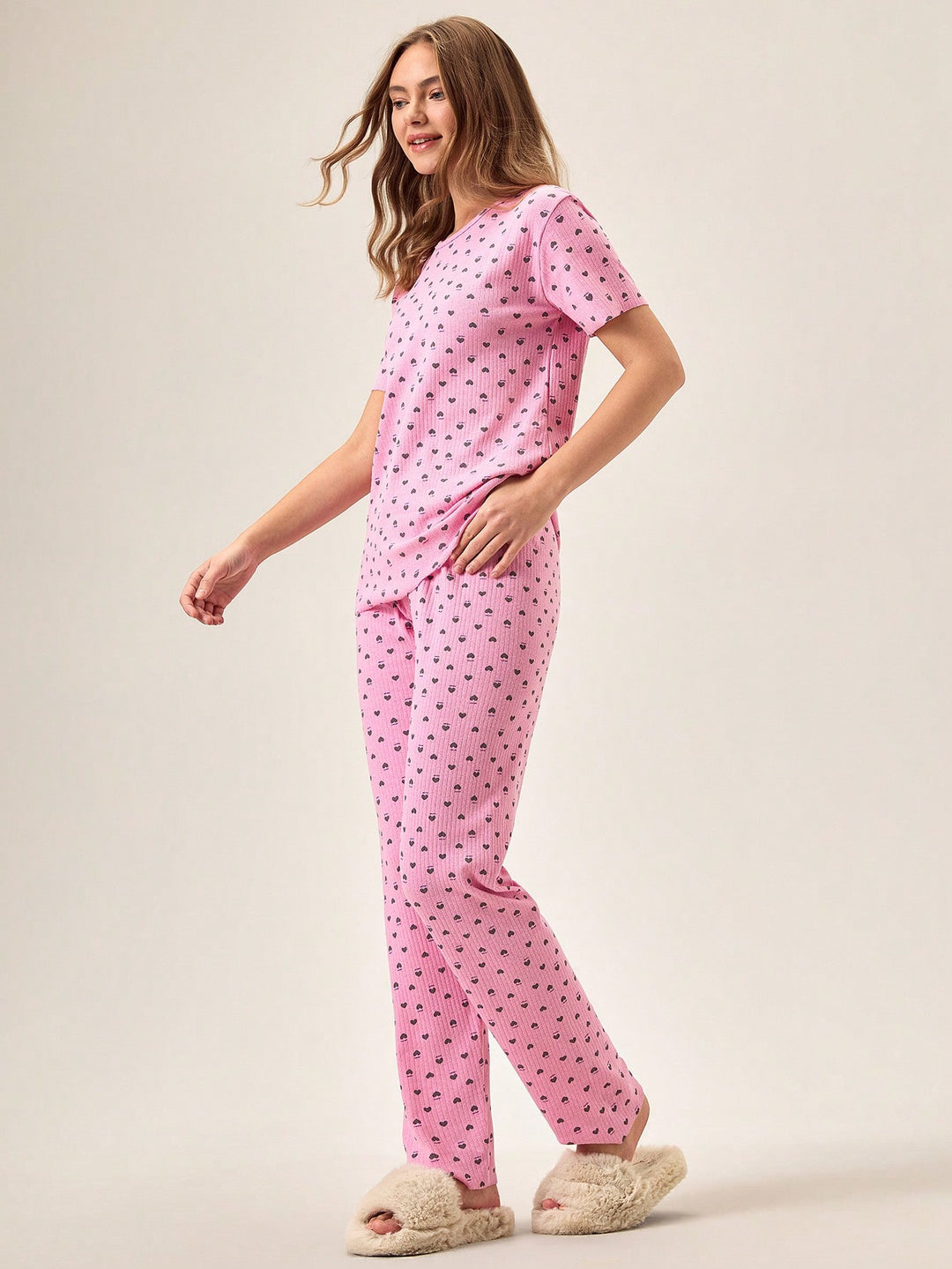 Set pijamale SHEIN, roz