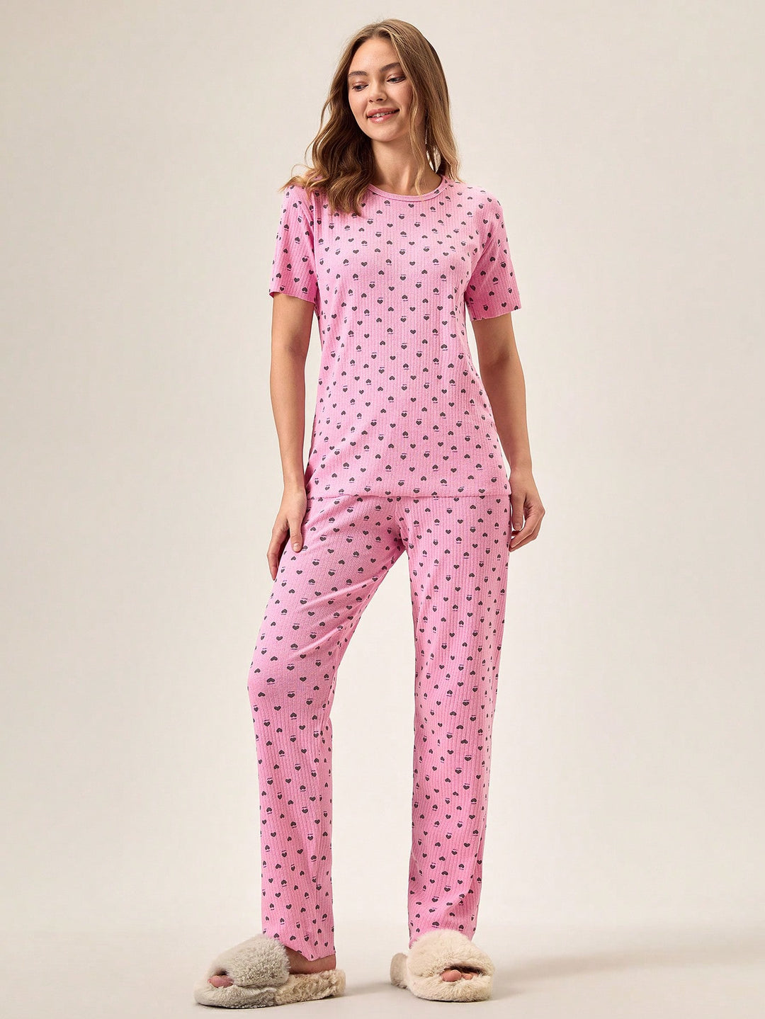 Set pijamale SHEIN, roz