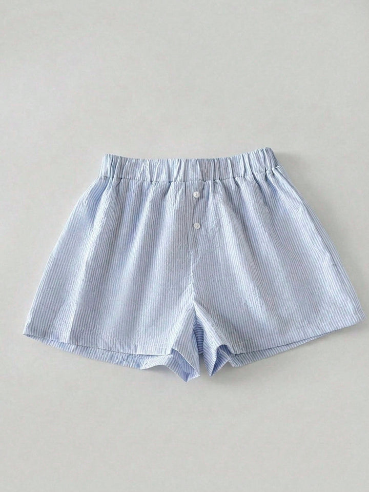 Pantaloni scurți SHEIN, albastru