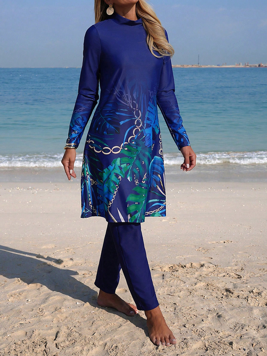 Costum de baie SHEIN, albastru