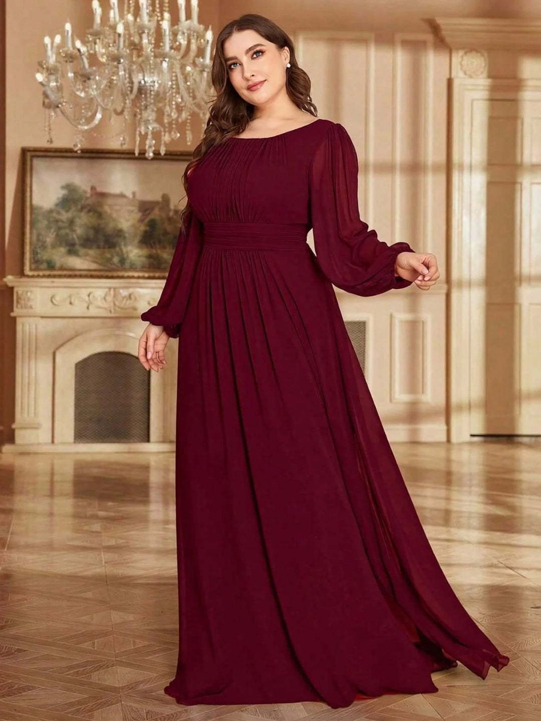 Rochie maxi SHEIN, vișiniu