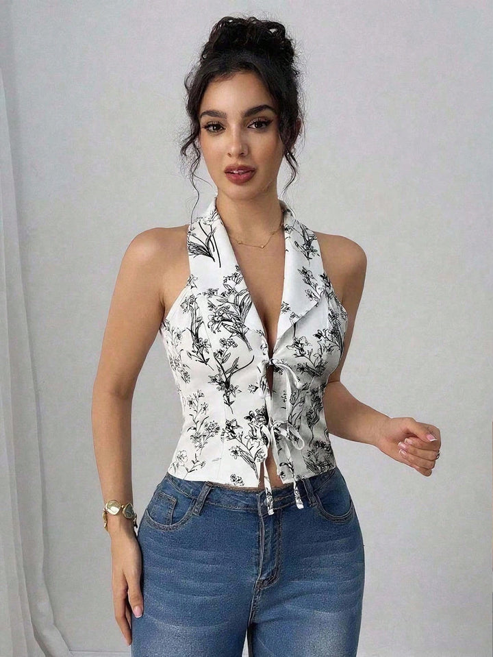 Bluza cu fundă SHEIN, negru