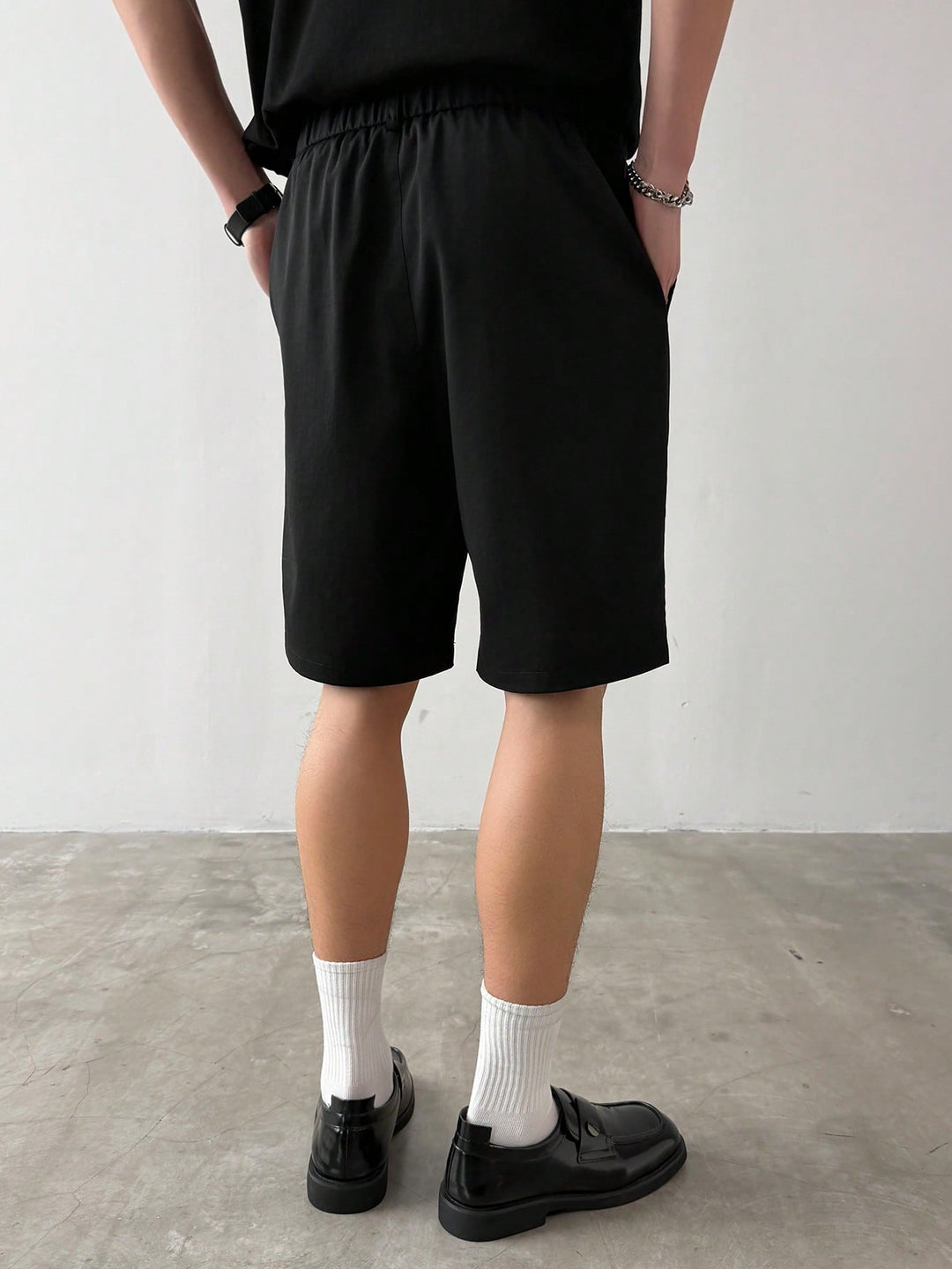Pantaloni scurți SHEIN, negru