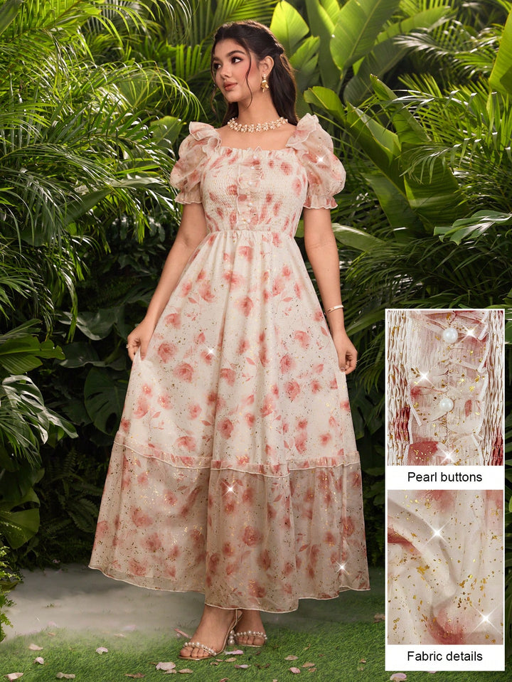 Rochie maxi SHEIN, mix culori