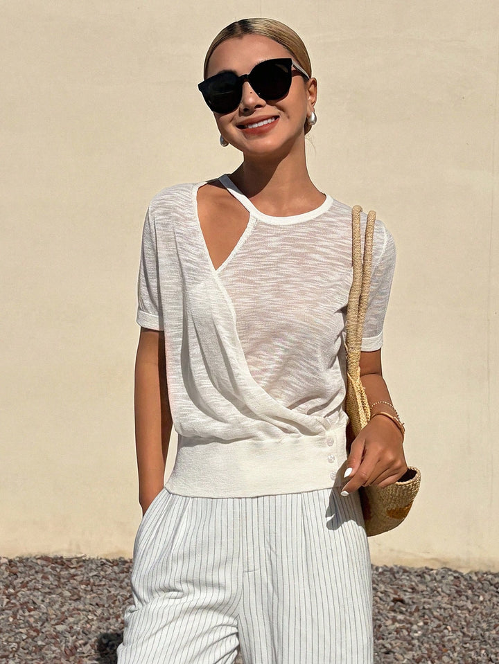 Tricou SHEIN, crem