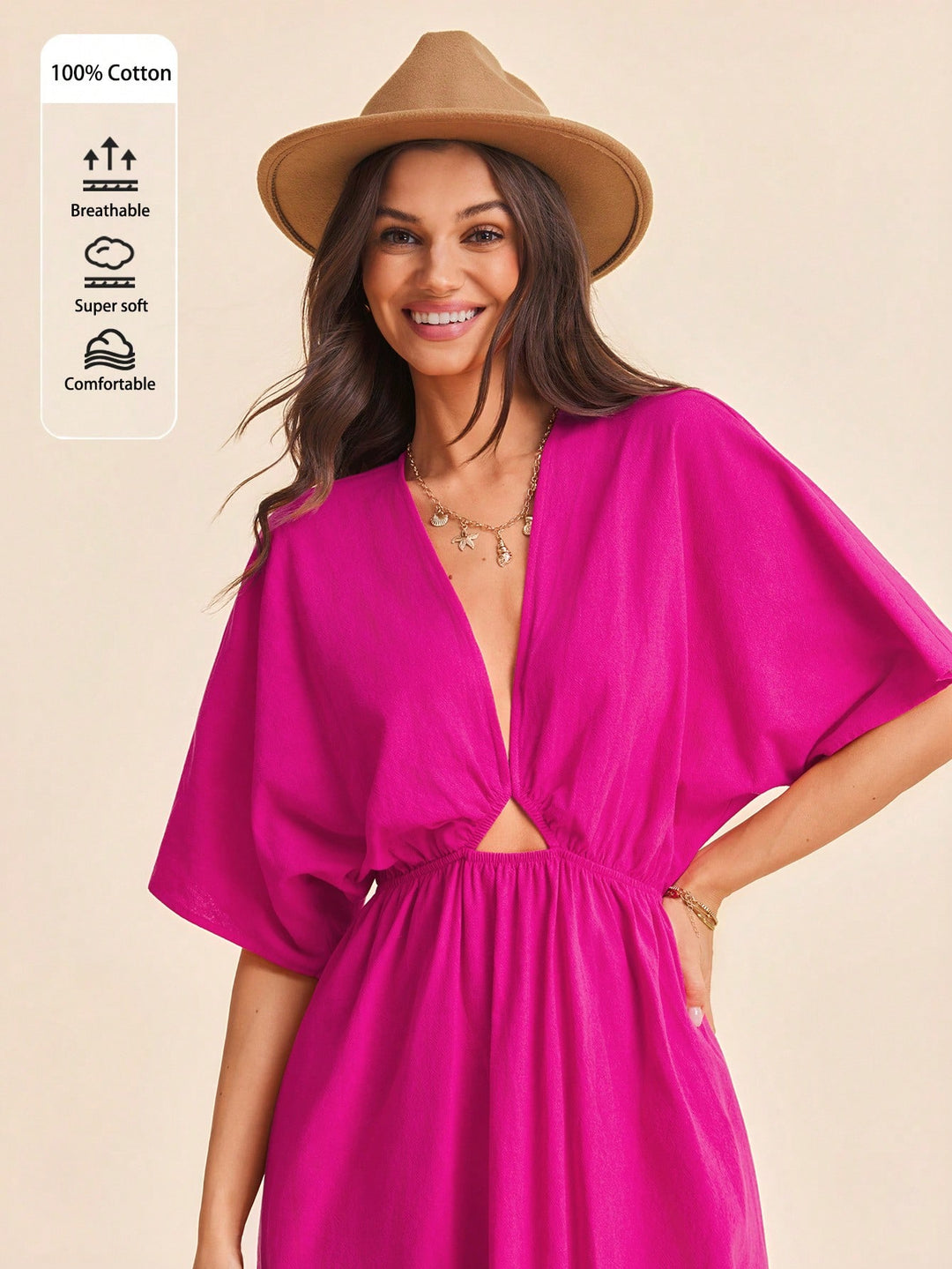 Rochie maxi SHEIN, roz