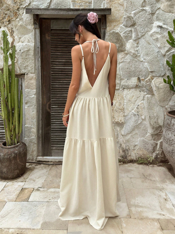 Rochie maxi SHEIN, bej
