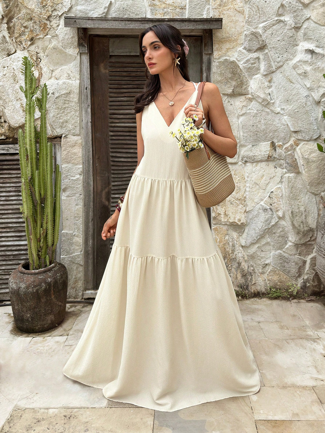 Rochie maxi SHEIN, portocaliu