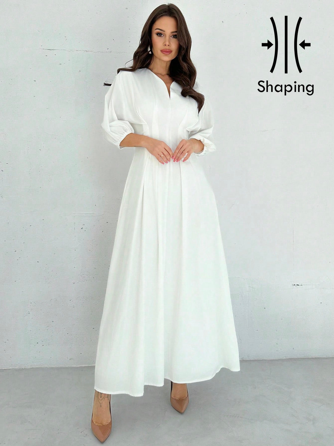 Rochie maxi SHEIN, alb