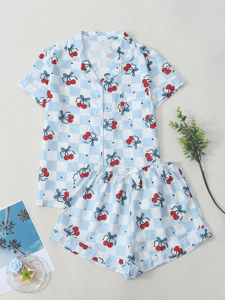 Pijama SHEIN, albastru