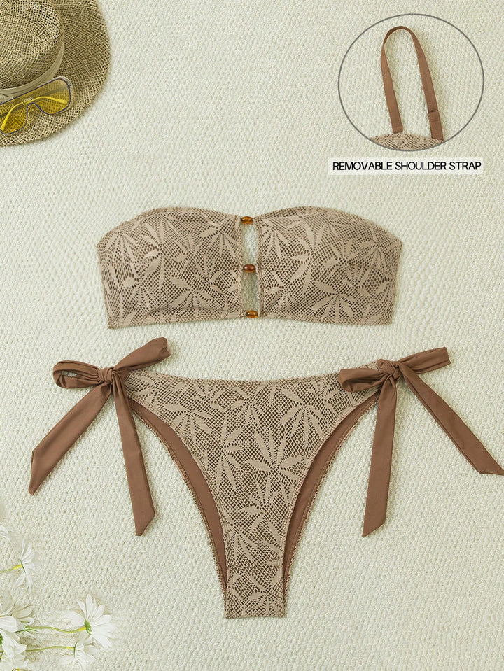 Set bikini de baie SHEIN, maro