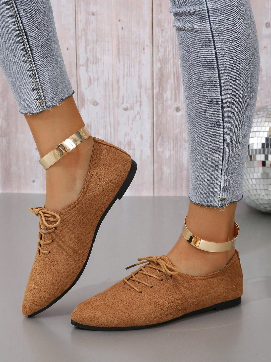 SHEIN balerina cipők, barna