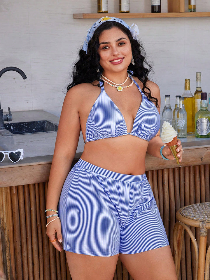 Set bikini de baie SHEIN, albastru