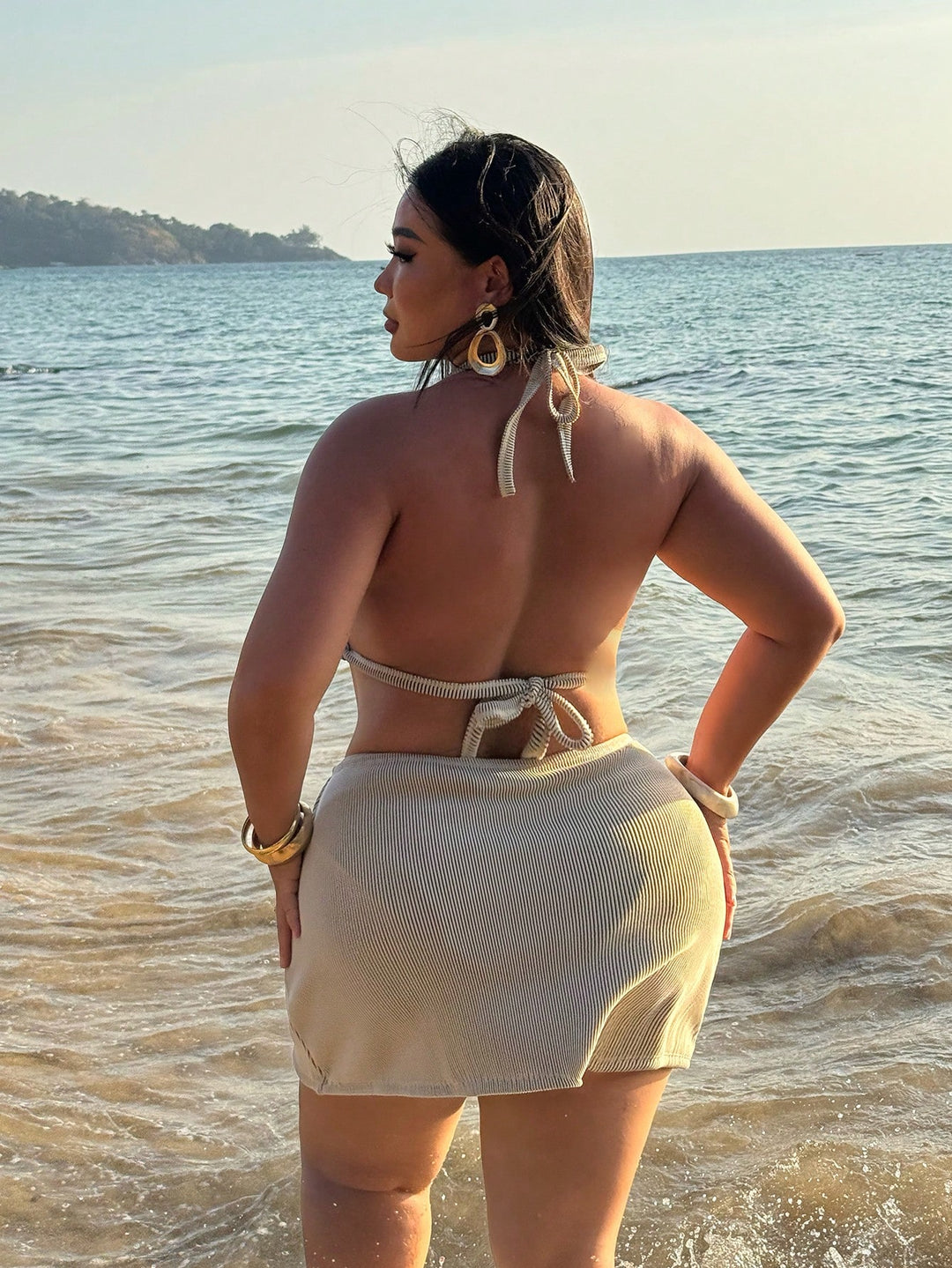 Set bikini de baie SHEIN, portocaliu