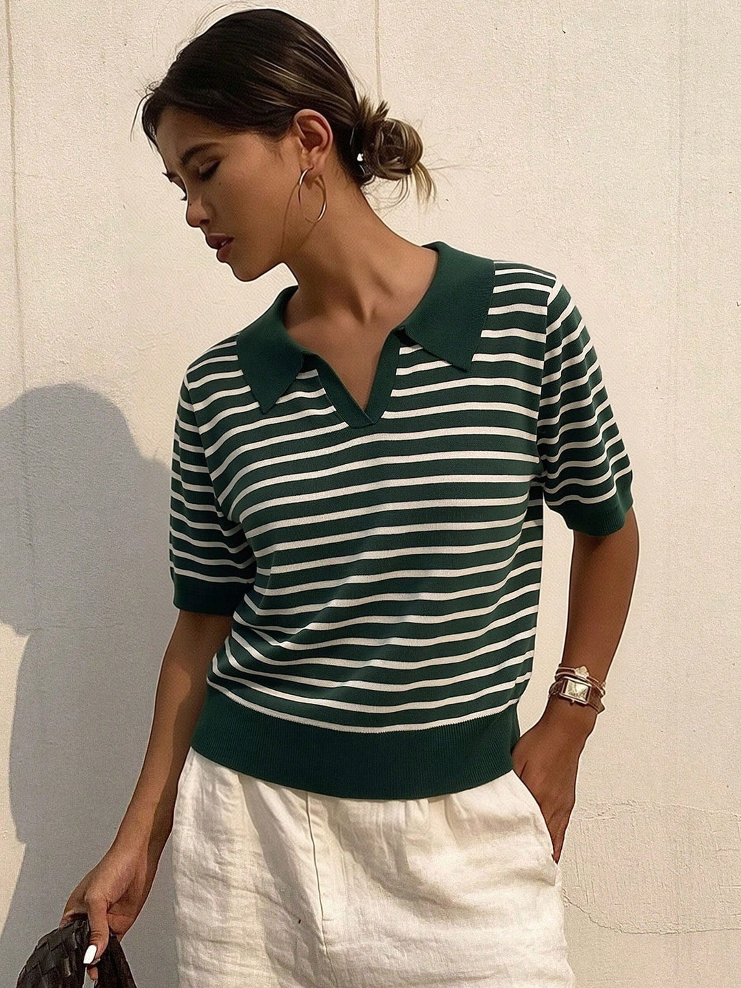 Tricou polo SHEIN, verde