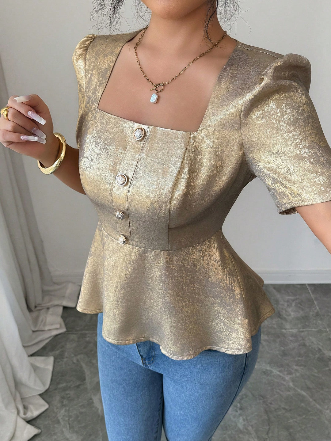 Bluza SHEIN, auriu