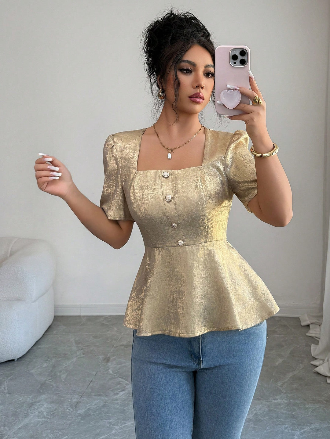 Bluza SHEIN, auriu