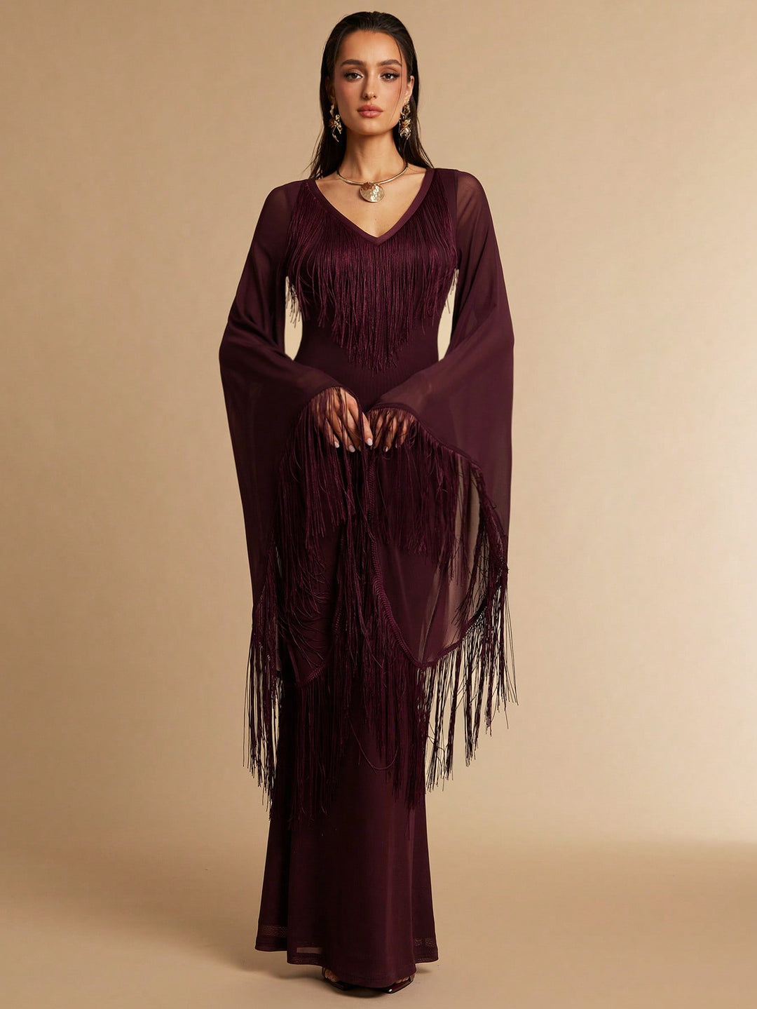 Rochie maxi SHEIN, vișiniu