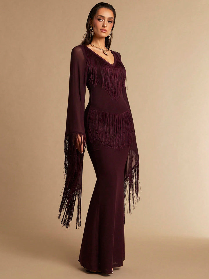 Rochie maxi SHEIN, vișiniu