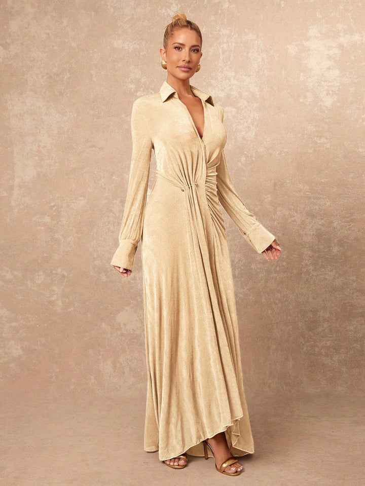 Rochie maxi SHEIN, bej
