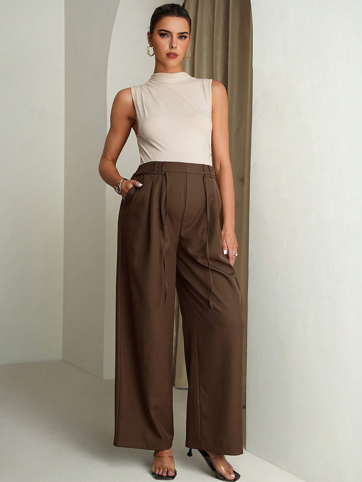 Pantaloni SHEIN, maro
