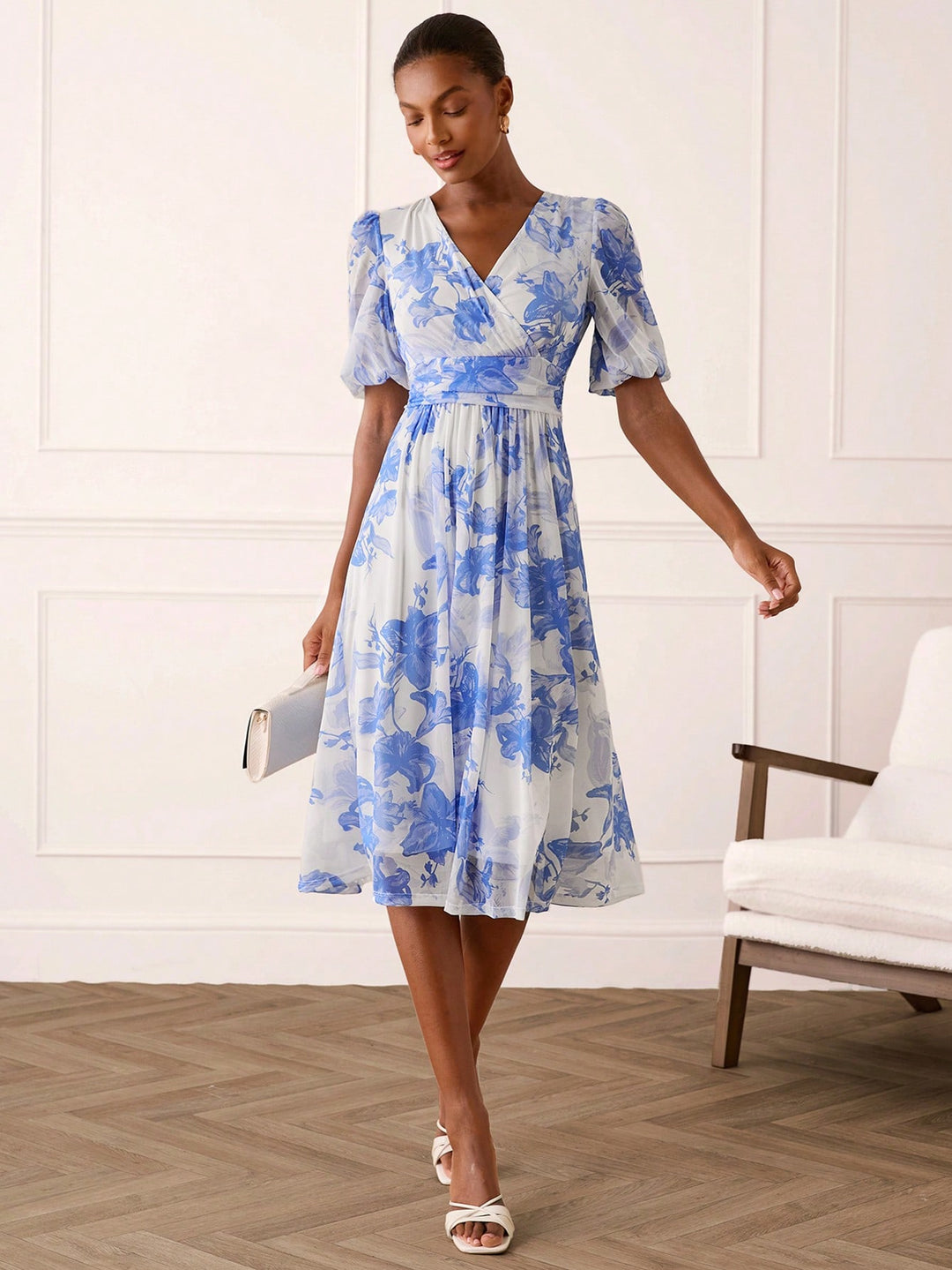 Rochie midi SHEIN, albastru