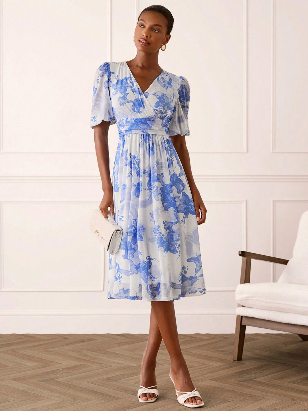 Rochie midi SHEIN, albastru