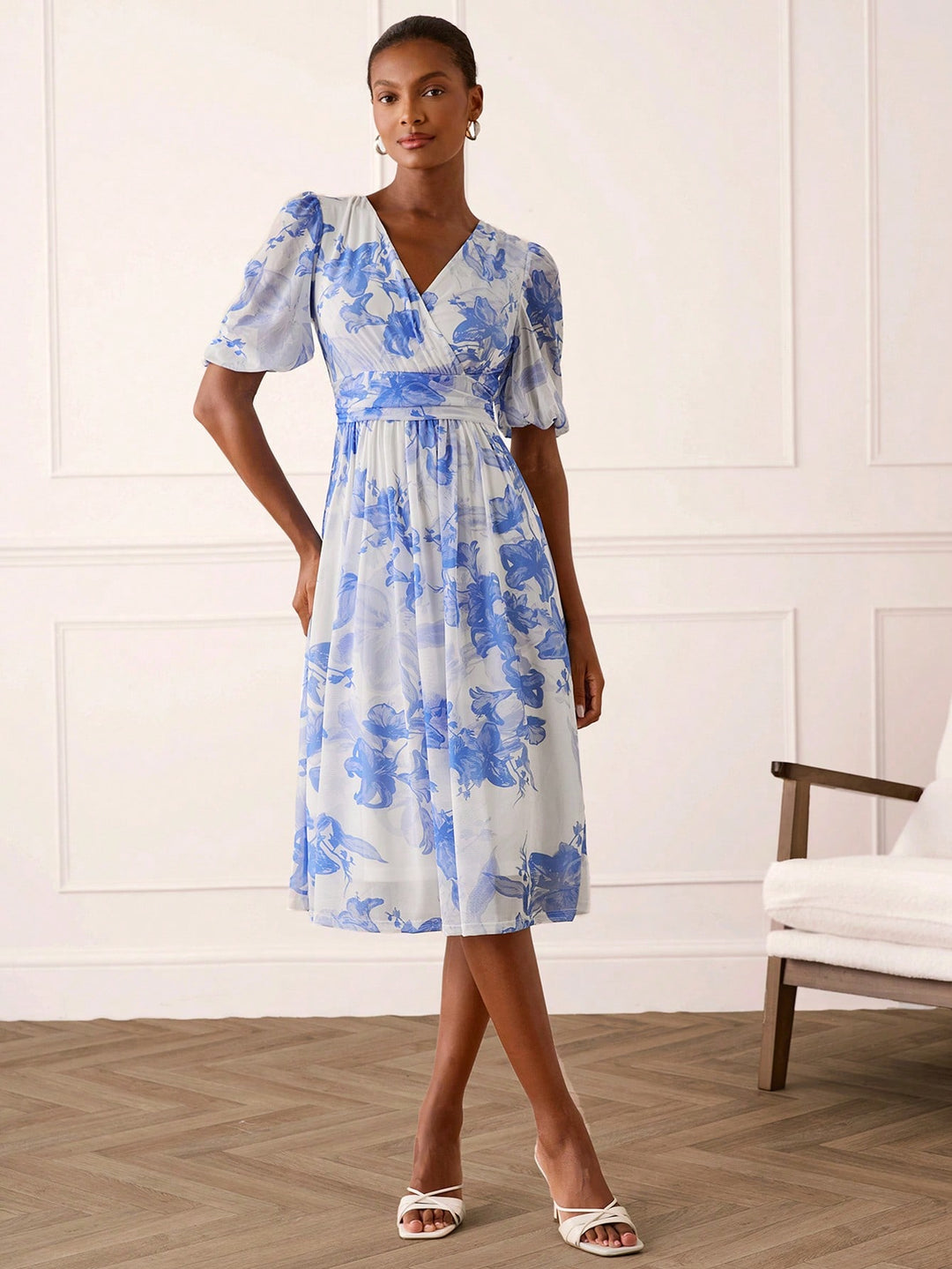 Rochie midi SHEIN, albastru