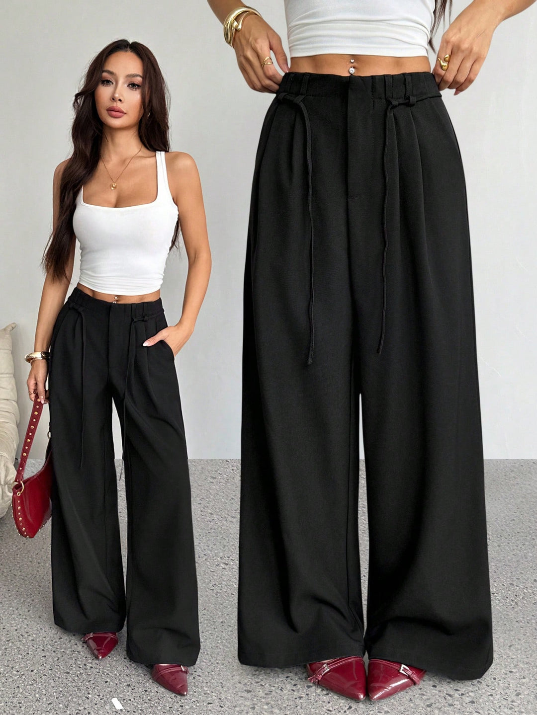 Pantaloni SHEIN, negru
