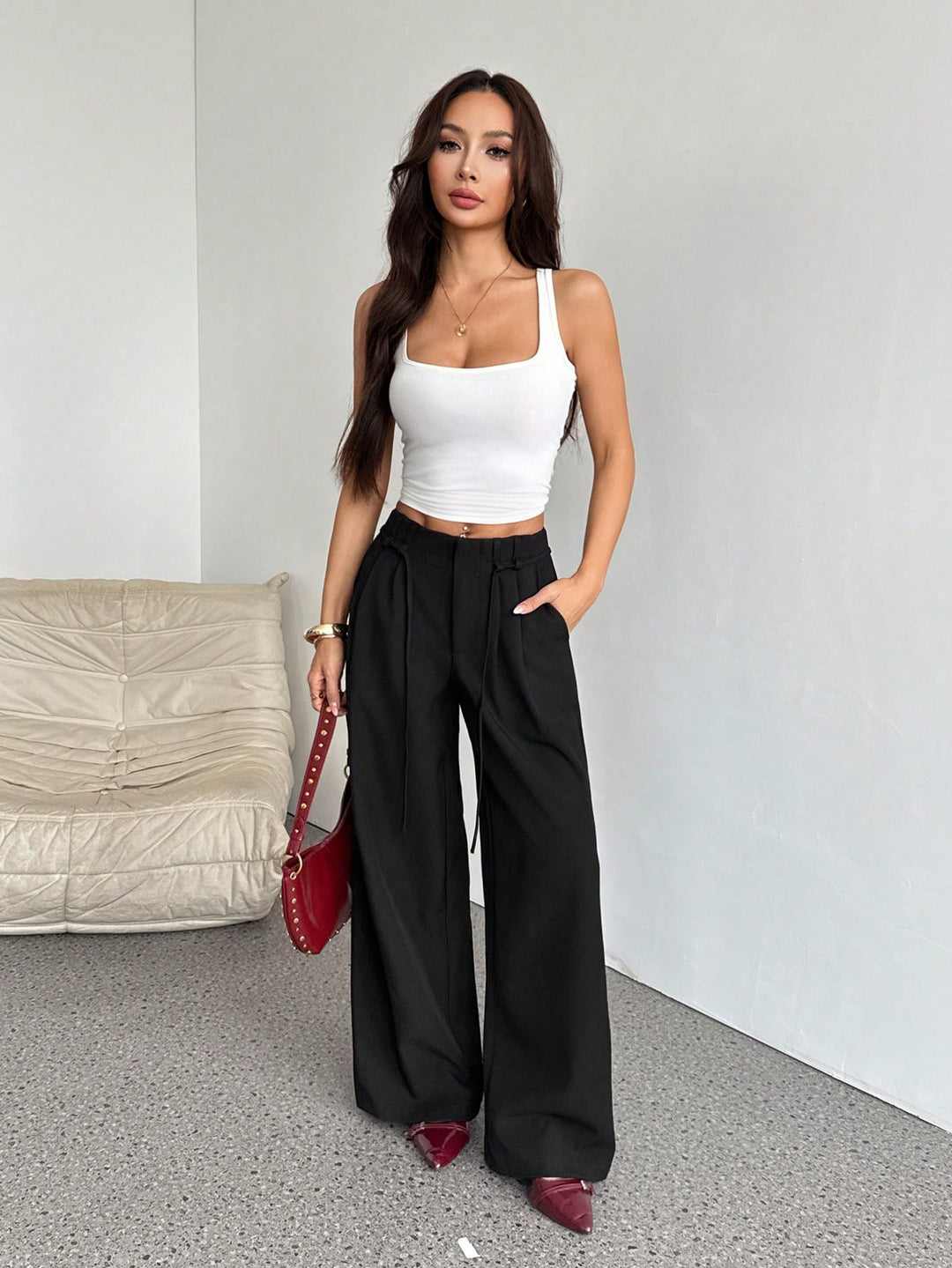 Pantaloni SHEIN, negru