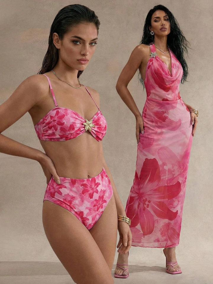Set bikini SHEIN, roz