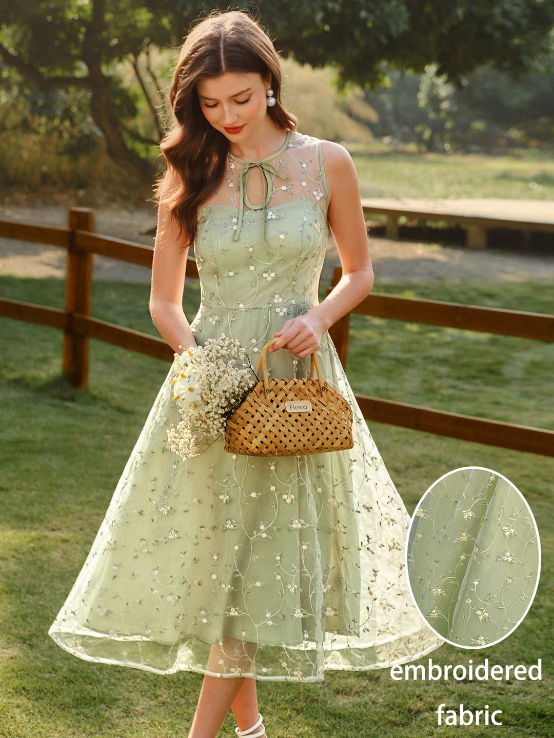 Rochie midi SHEIN, verde