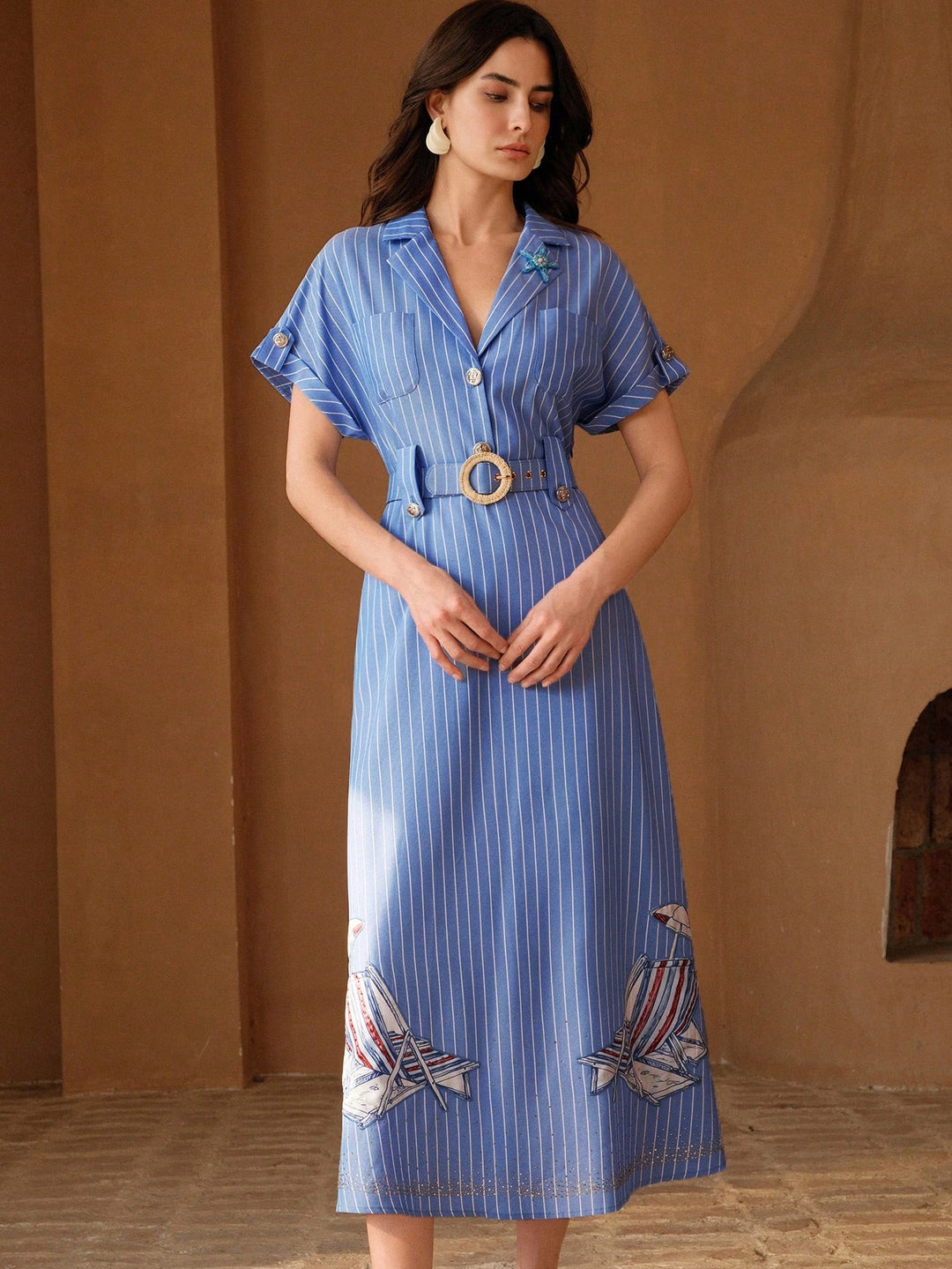 Rochie midi SHEIN, albastru
