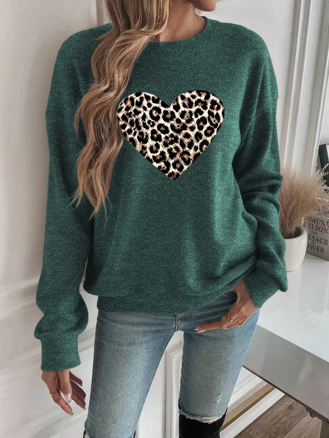 Pulover SHEIN, verde