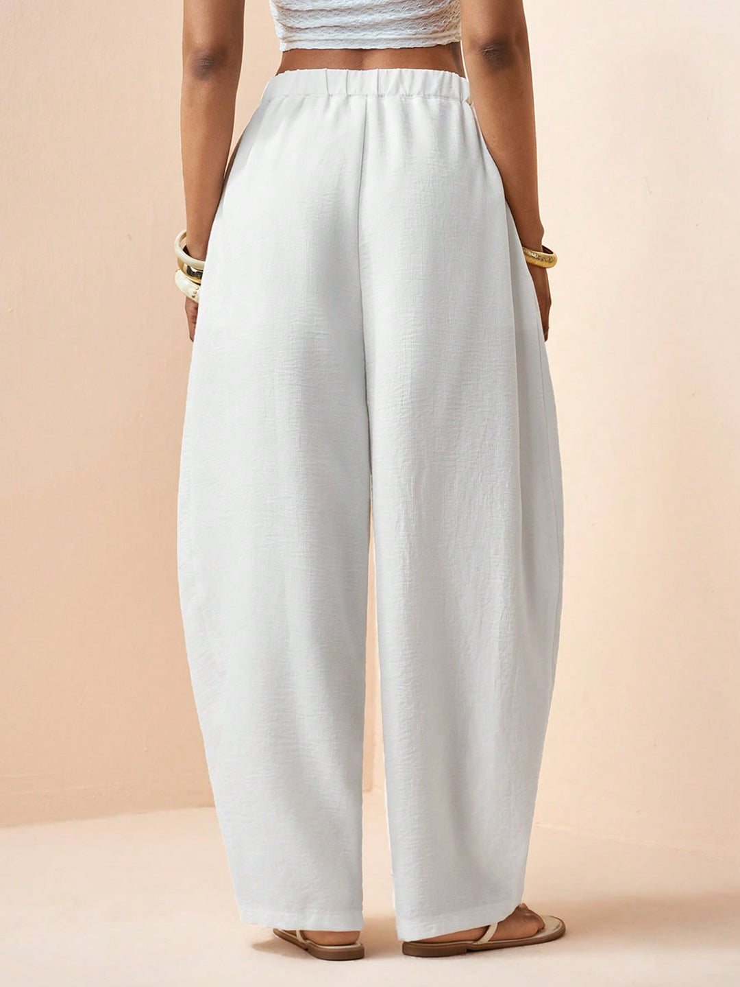Pantaloni SHEIN, alb