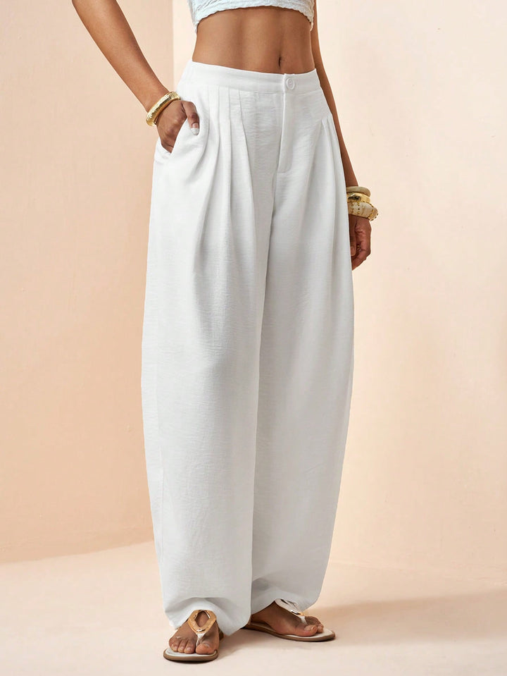 Pantaloni SHEIN, alb