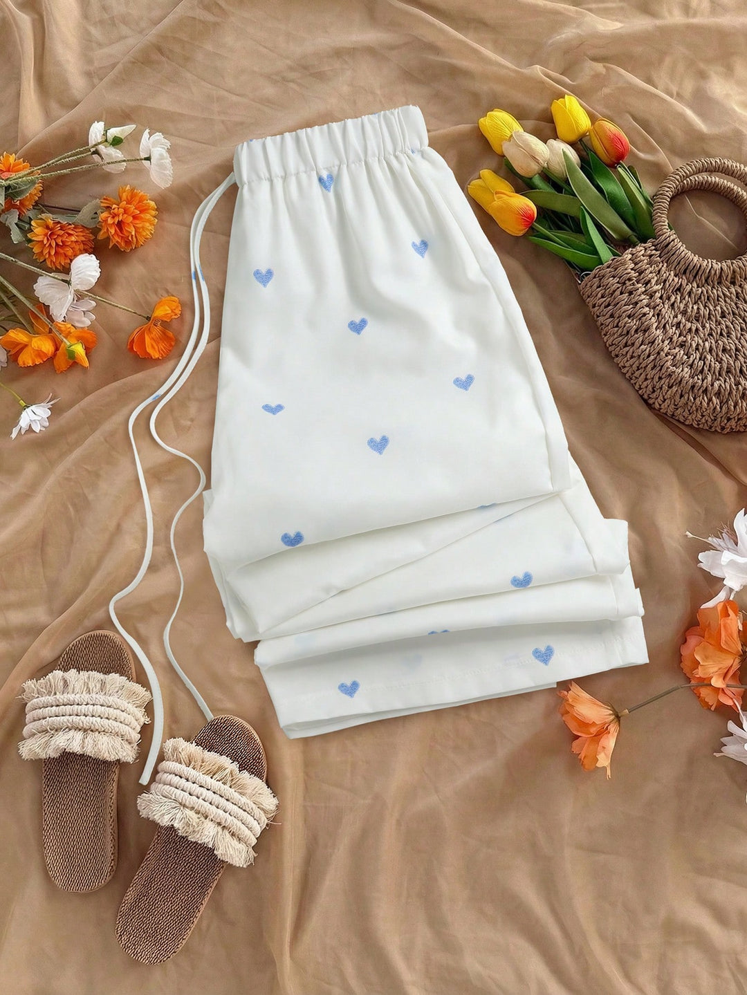 Pantaloni SHEIN, alb