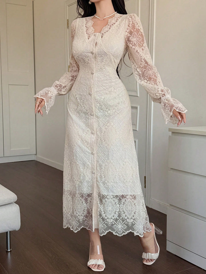 Rochie midi SHEIN, bej