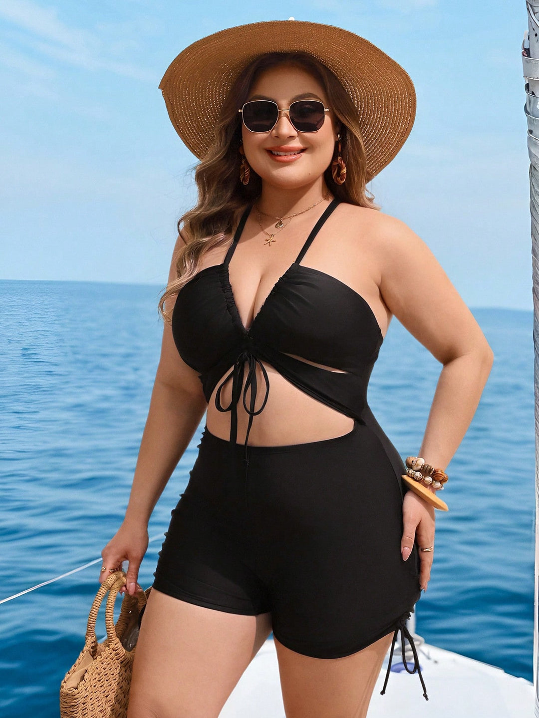 Costum de baie SHEIN, negru