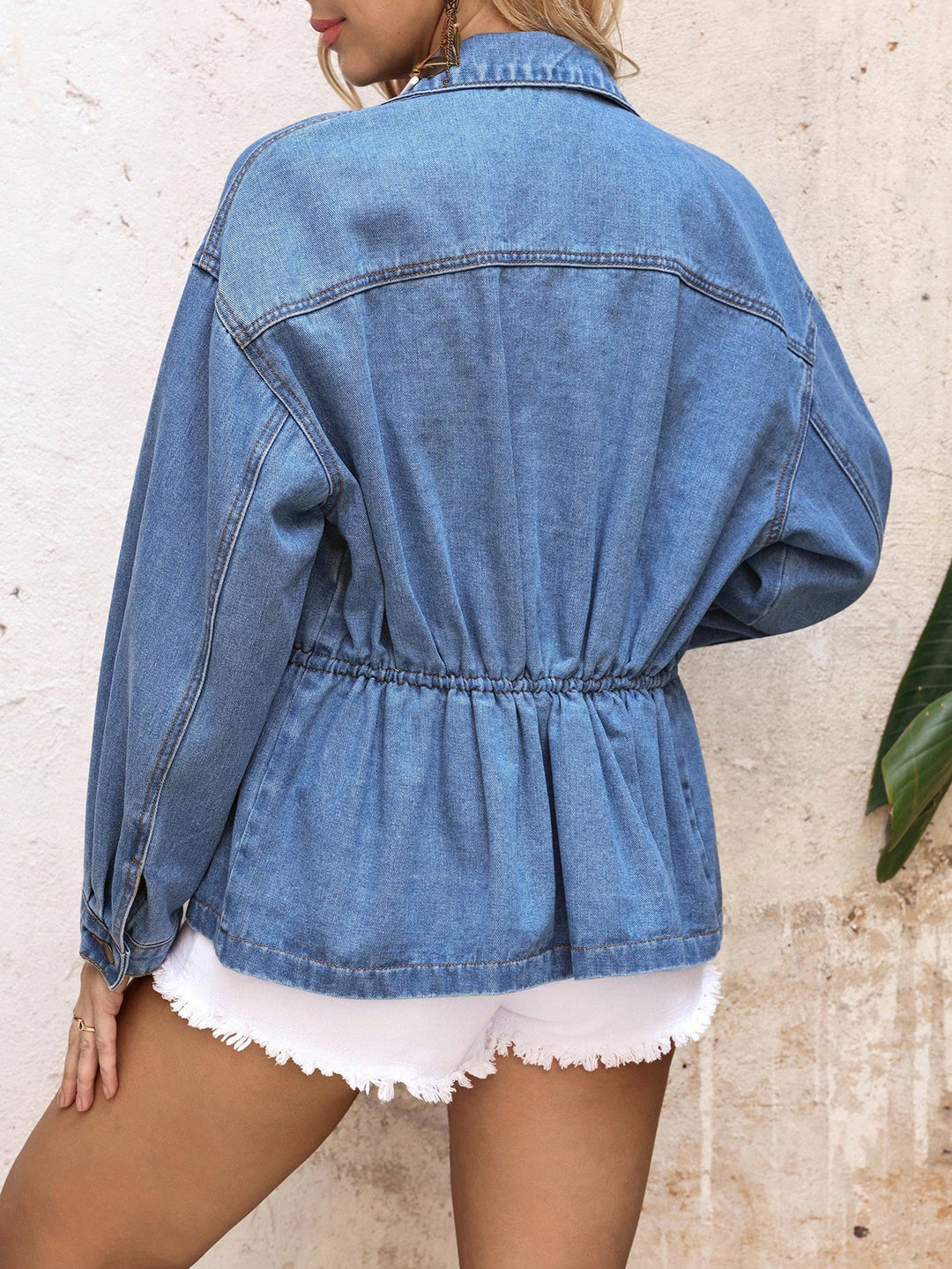 Jachetă denim SHEIN, albastru