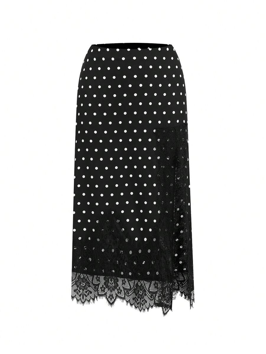 Fustă midi SHEIN, negru